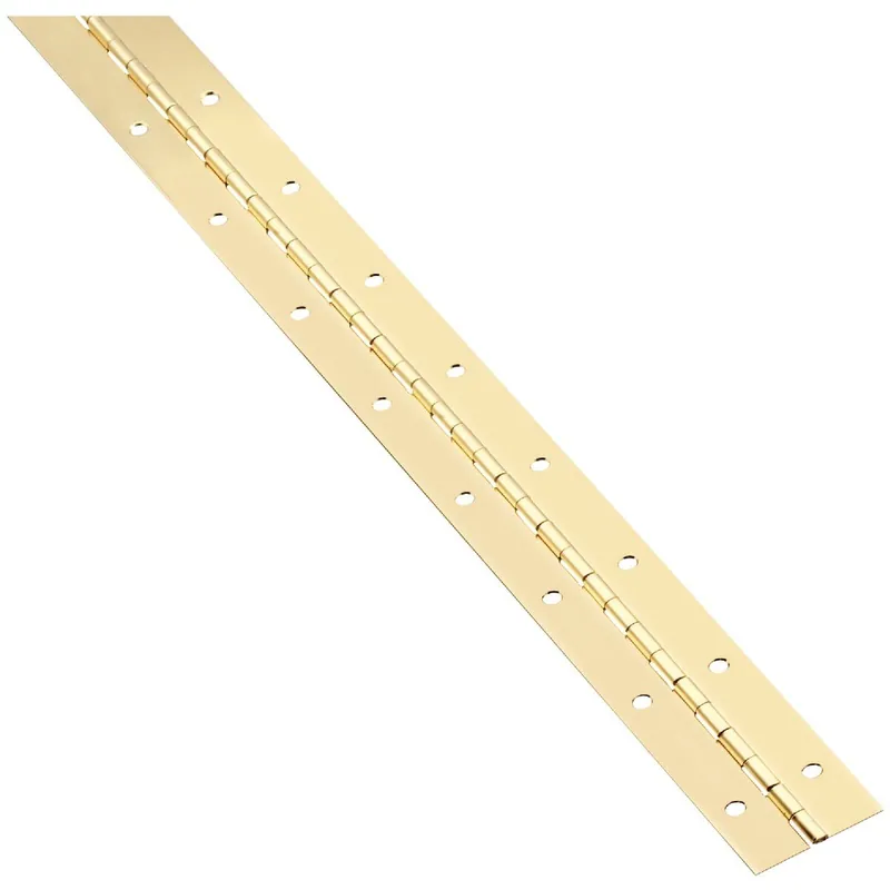 National N148304 Steel 1-1/2 In. x 48 In. Bright Brass Continuous Hinge