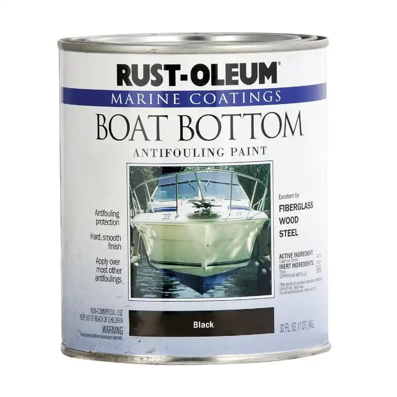 Rust-Oleum 207012 Satin Marine Boat Antifouling Paint Black 1 Qt.