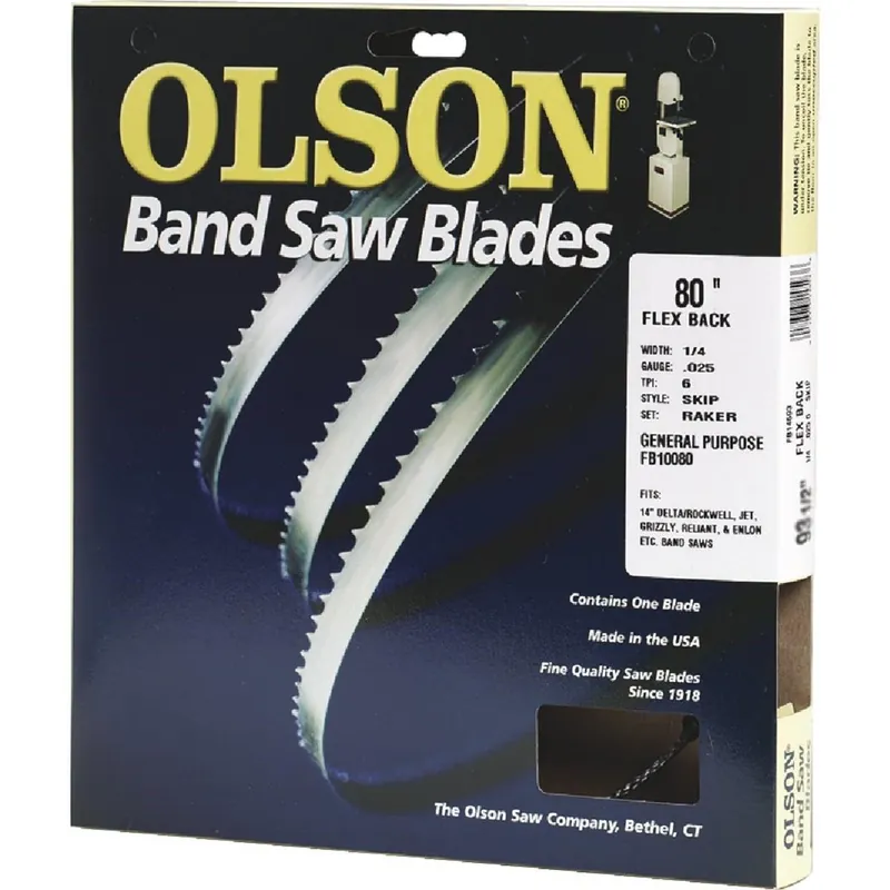 Olson Saw FB10080DB Regular Flex Back Band Saw Blade 80 In. x 3/16 In. 10 TPI