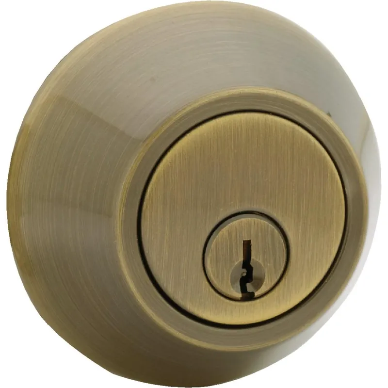 Steel Pro DB981 Antique Brass Single Cylinder Deadbolt