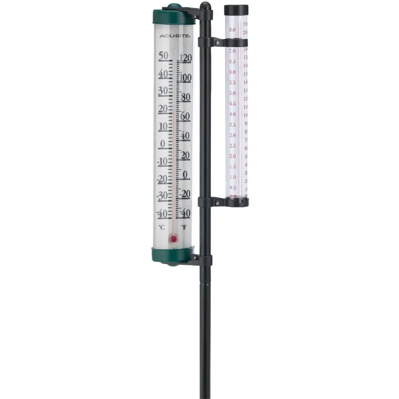 Acurite 02345A2 Acu-Rite 4 In. Rain Gauge & Thermometer Combo