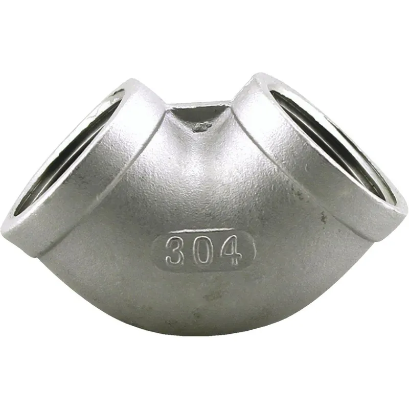 PLUMBEEZE U2-SSE-07 3/4 In. FIP 90 Deg. Stainless Steel Elbow (1/4 Bend)