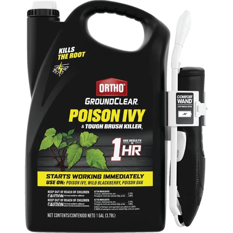 Ortho 0476410 GroundClear 1 Gal. Ready To Use Poison Ivy & Tough Brush Killer with Comfort Wand