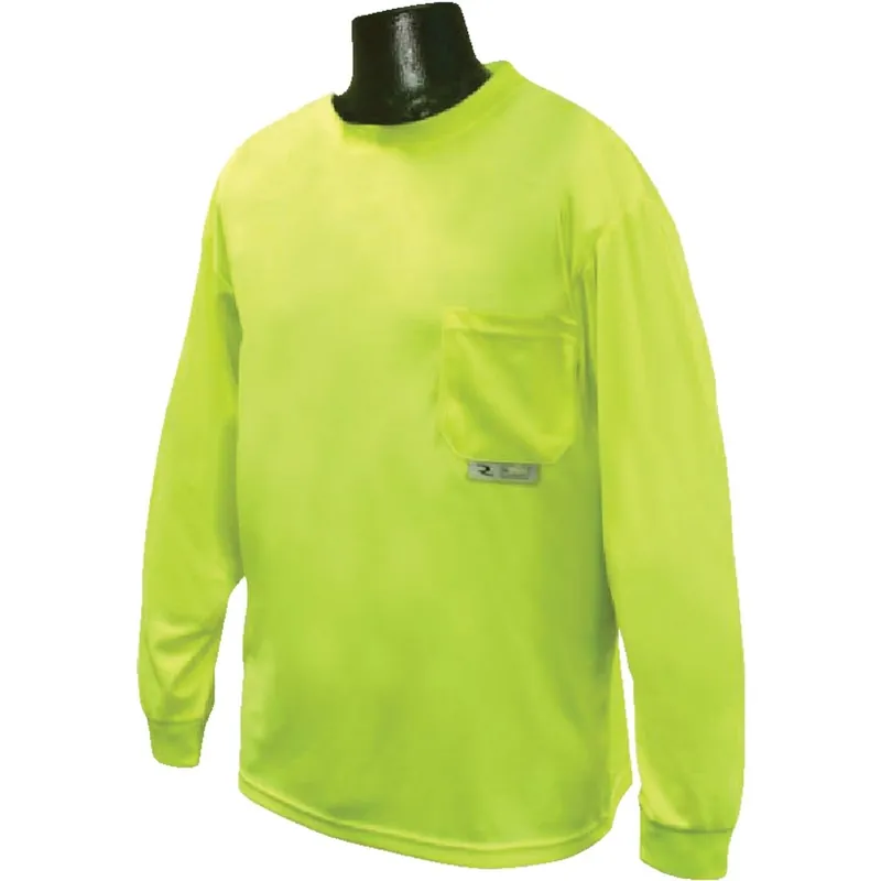 Safety Works SW46406-XL Professional Hi-Vis Green Long Sleeve Safety Shirt XL