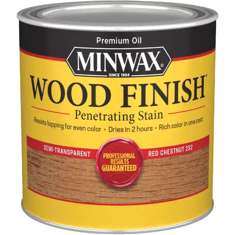 Minwax 223204444 Wood Finish Penetrating Stain Red Chestnut 1/2 Pt.