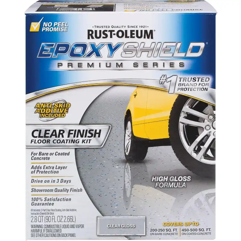 Rust-Oleum 292514 EpoxyShield Clear Finish Floor Coating Kit Clear 2.8 Qt.