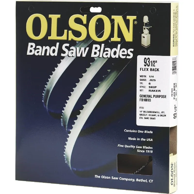 Olson Saw FB23193DB 93-1/2 In. x 1/2 In. 3 TPI Hook Flex Back Band Saw Blade