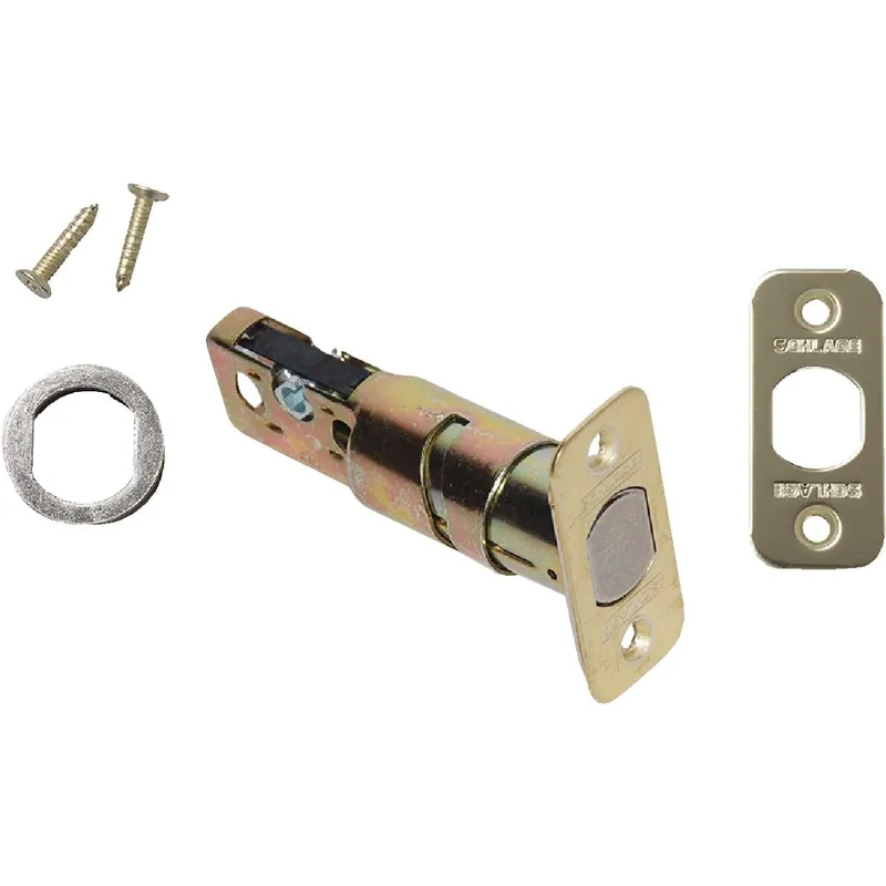 Schlage 40-222 Interior Deadbolt Latch with 4 Round Corner Faceplates