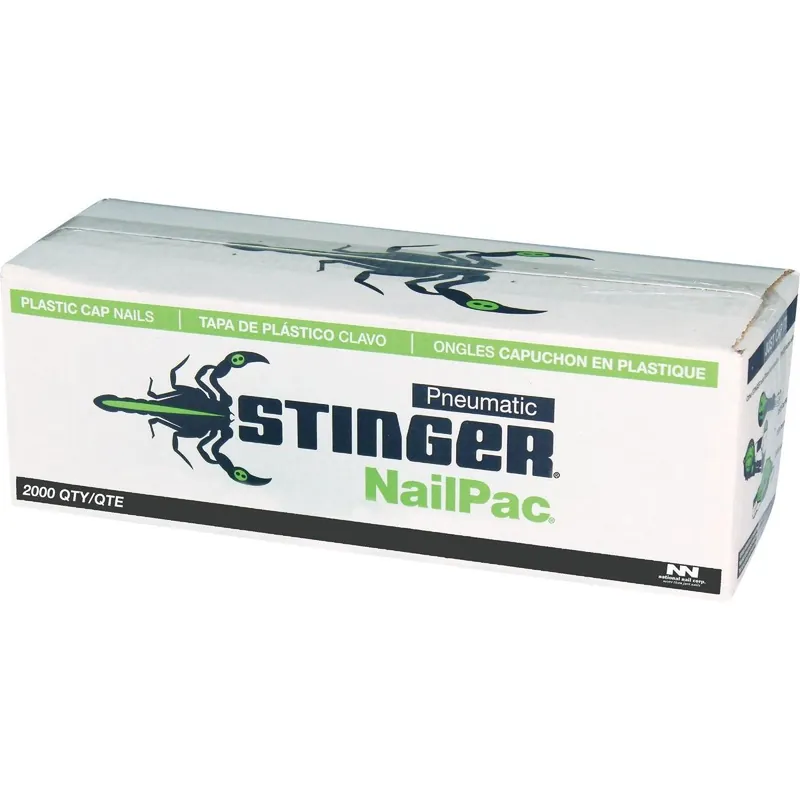 Stinger 0136260 NailPac 1 In. Roofing Nails with Caps (2000 Ct.)