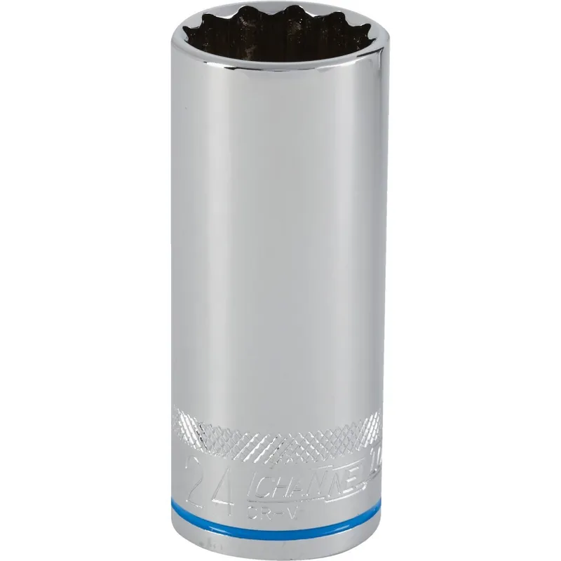Channellock 302875 1/2 In. Drive 24 mm 12-Point Deep Metric Socket