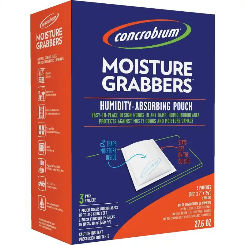 Concrobium 7453276 Moisture Grabbers 27.6 Oz Humidity Absorbing Pouch 3-Count