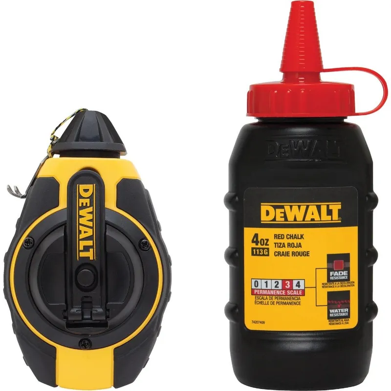 DeWalt DWHT47374L Chalk Line Reel and Chalk Red