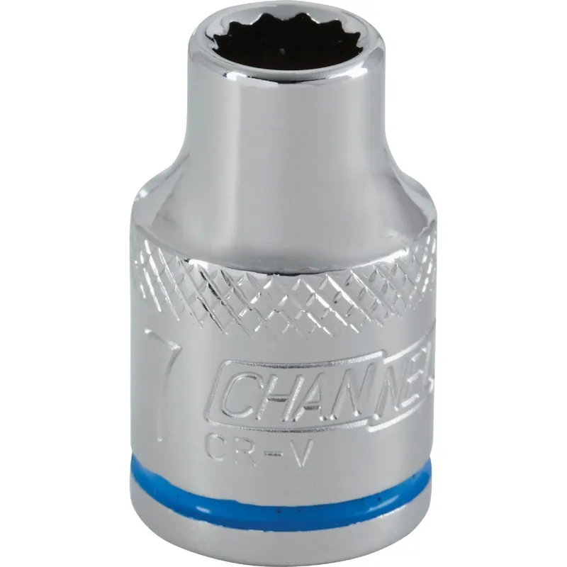 Channellock 346985 3/8 In. Drive 7 mm 12-Point Shallow Metric Socket