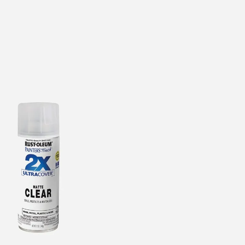 Rust-Oleum 334022 Painter's Touch 2X Ultra Cover Clear 12 Oz. Matte Finish Spray Paint