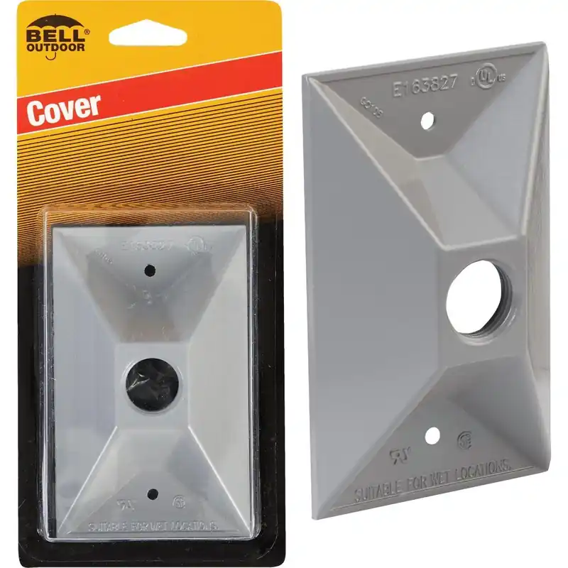 Bell 5186-5 1-Outlet Rectangular Zinc Gray Cluster Weatherproof Outdoor Box Cover