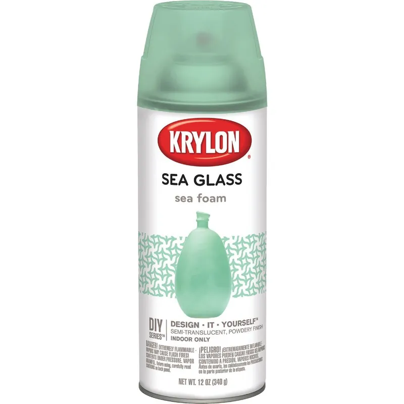Krylon K09055007 Frosted Sea Glass Finish Spray Paint 12 Oz Sea Foam