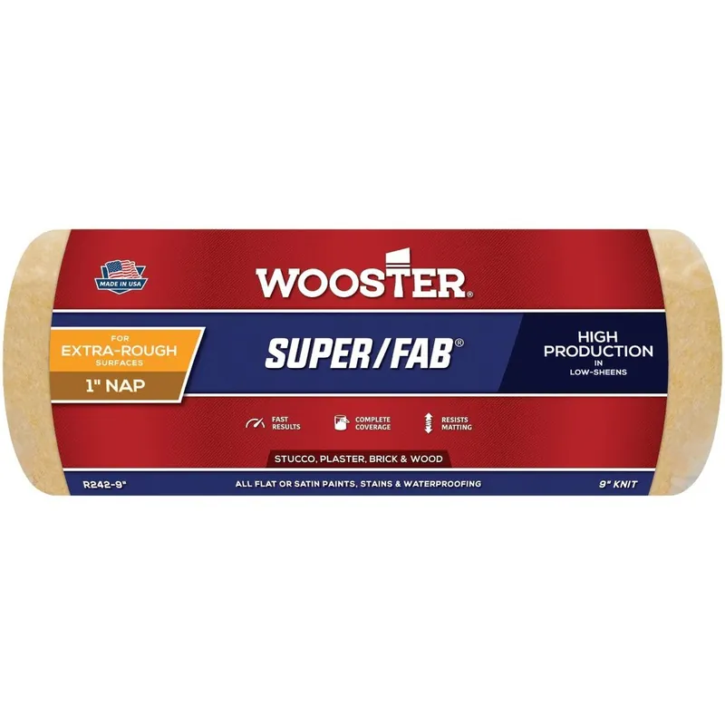 Wooster Brush R242-9 Wooster Super/Fab 9 In. x 1 In. Knit Fabric Roller Cover