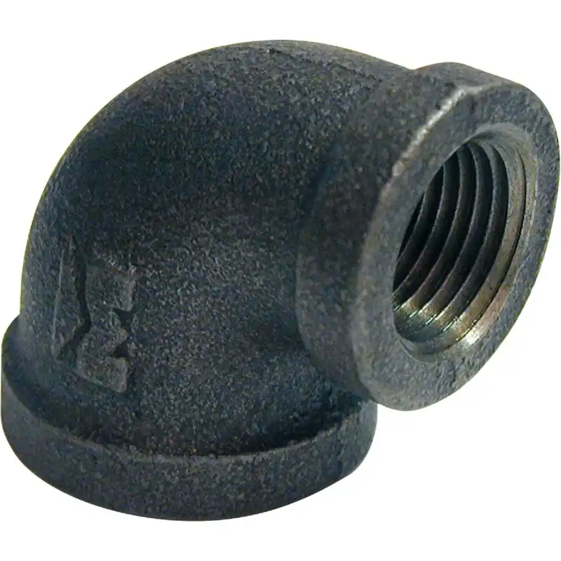 Southland 520-154BG 1 In. x 3/4 In. 90 Deg. Reducing Malleable Black Iron Elbow (1/4 Bend)