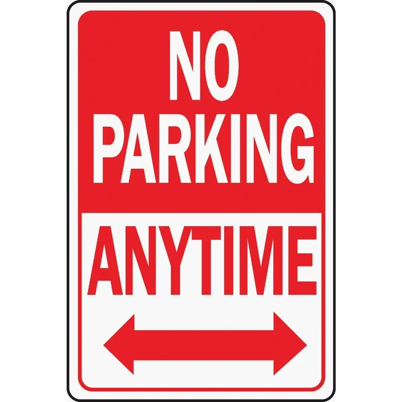 Hy-Ko HW-1 Heavy-Duty Aluminum Sign No Parking Anytime