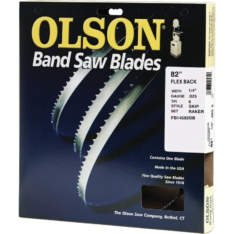 Olson Saw FB14582DB 82 In. x 1/4 In. 6 TPI Skip Flex Back Band Saw Blade