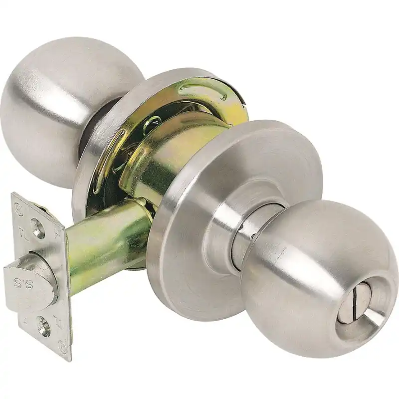 Tell CL100004 Stainless Steel Bed & Bath Door Knob