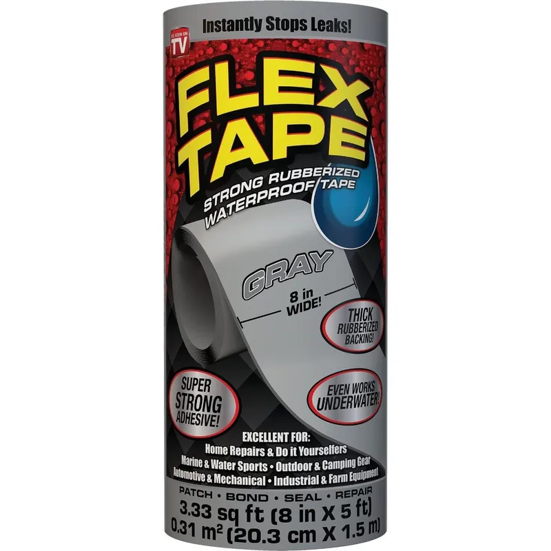 Flex Tape TFSGRYR0805 Repair Tape 8 In. x 5 Ft. Gray