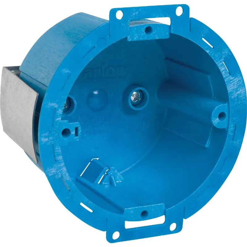 ABB BH614R Carlon SuperBlue 10 Lb. Rating Old Work Thermoplastic Molded Ceiling Box