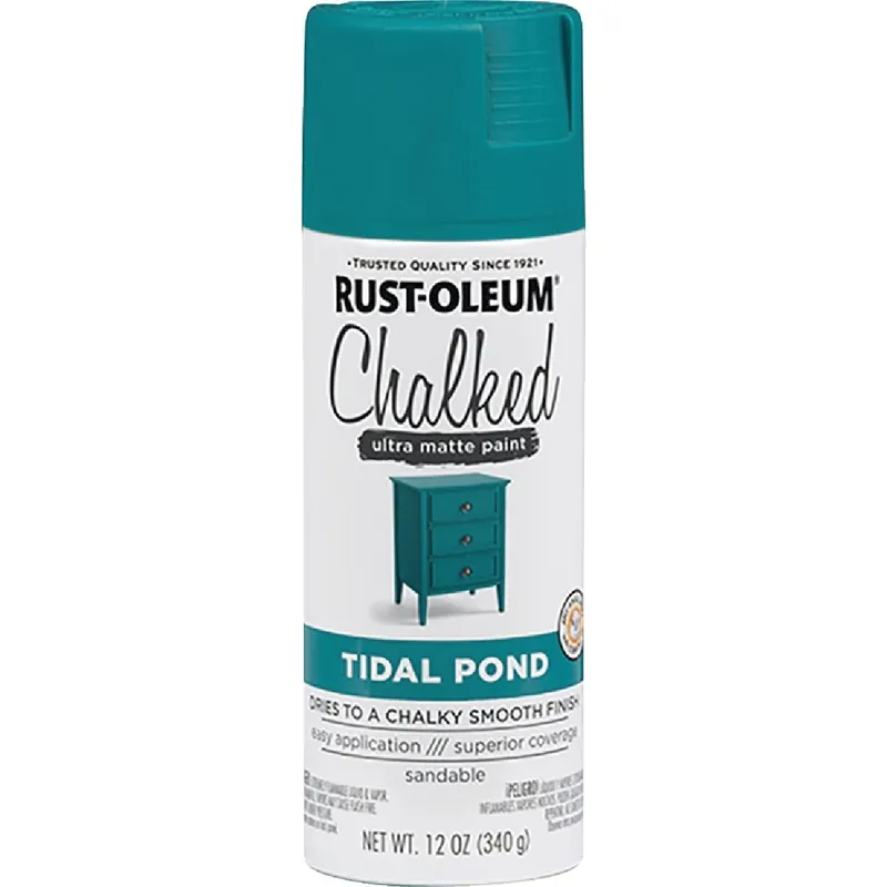 Rust-Oleum 302597 Chalked 12 Oz. Ultra Matte Spray Paint Tidal Pond