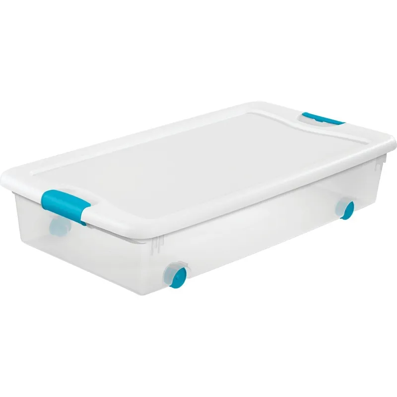 Sterilite 14988004 Latch Clears 56 Qt Wheel Underbed Box