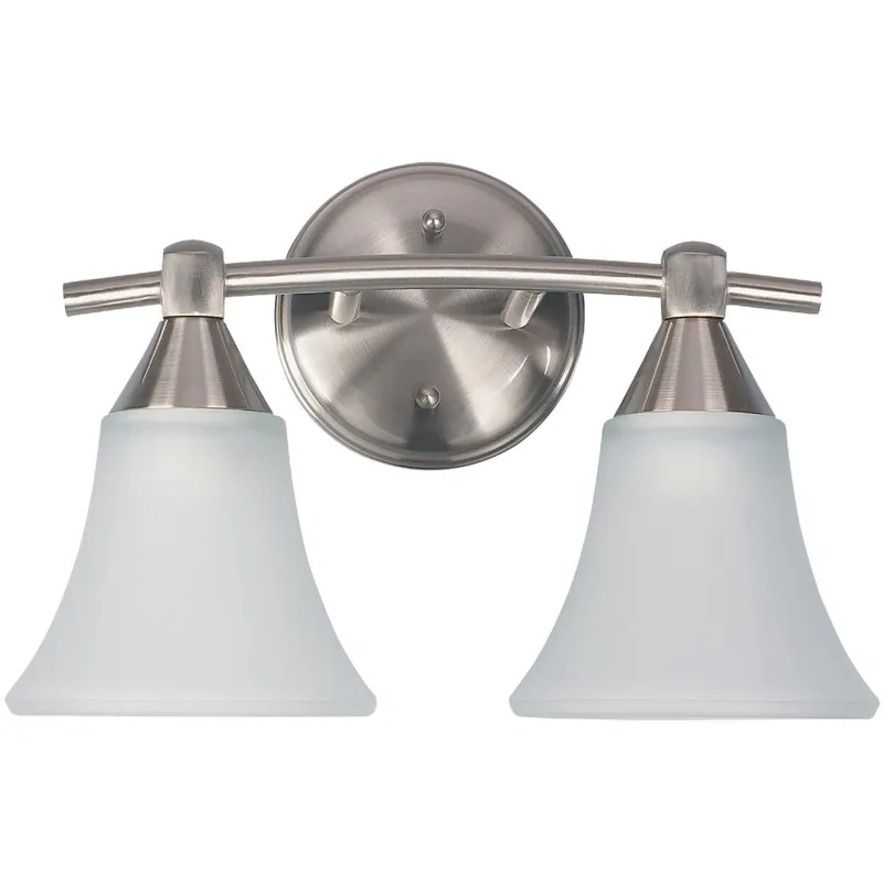 Home Impressions IVL221A02BN Grace 2-Bulb Vanity Bath Light Bar