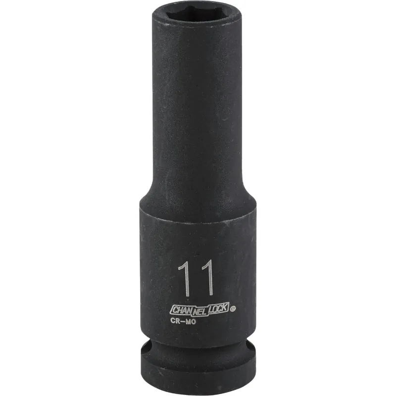 Channellock 302895 1/2 In. Drive 11 mm 6-Point Deep Metric Impact Socket