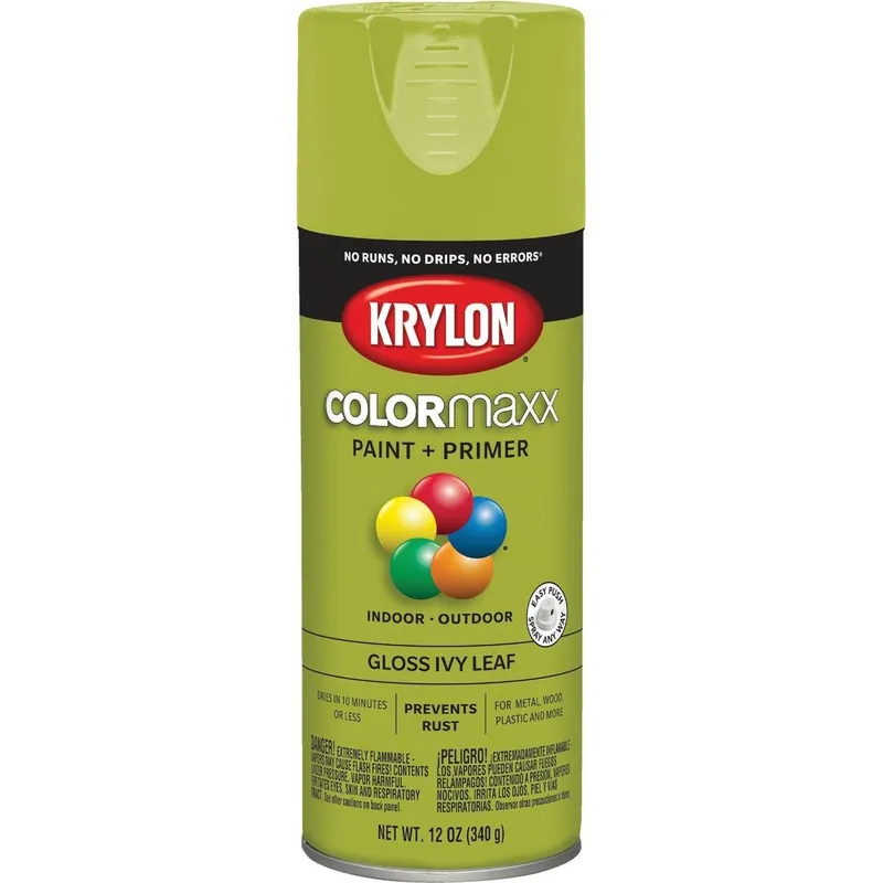 Krylon K05525007 ColorMaxx12 Oz. Gloss Spray Paint Ivy Leaf