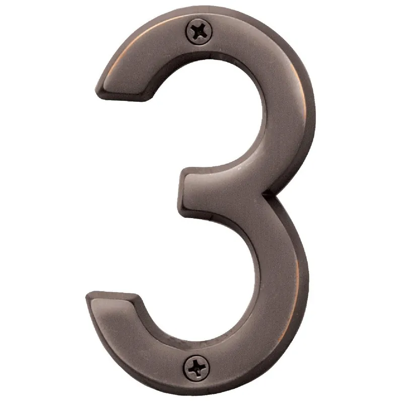 Hy-Ko BR-42OWB/3 Hy-Ko Prestige Series House Number Three