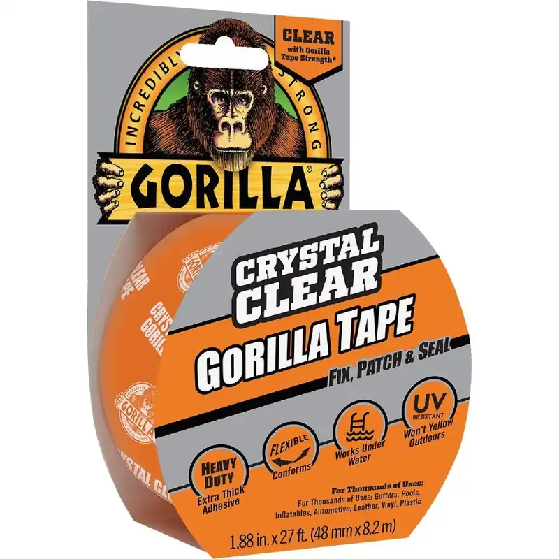 Gorilla Glue 6027002 Crystal Clear Duct Tape 1.88 In. x 9 Yd