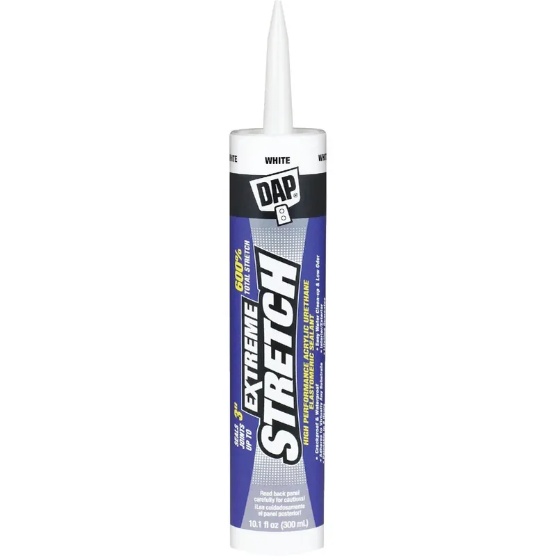 DAP 18715 Dap Extreme Stretch 10.1 Oz White Acrylic Urethane Premium Elastomeric Sealant