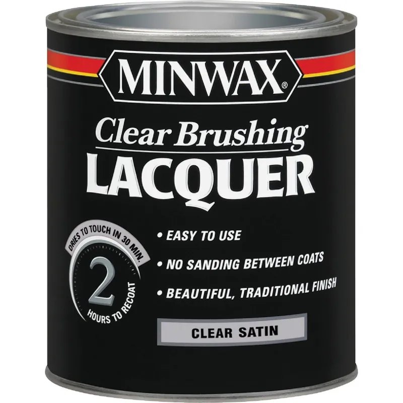 Minwax 155100000 Satin Clear Brushing Lacquer 1 Qt.