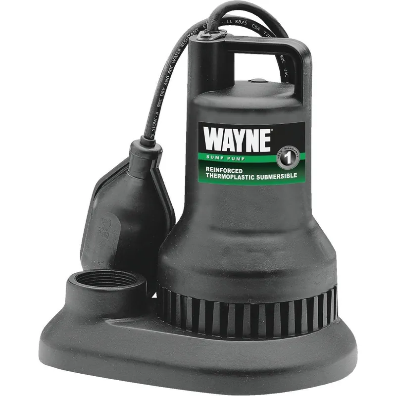 Wayne Water Systems WST33 1/3 HP 115V Plastic Submersible Sump Pump