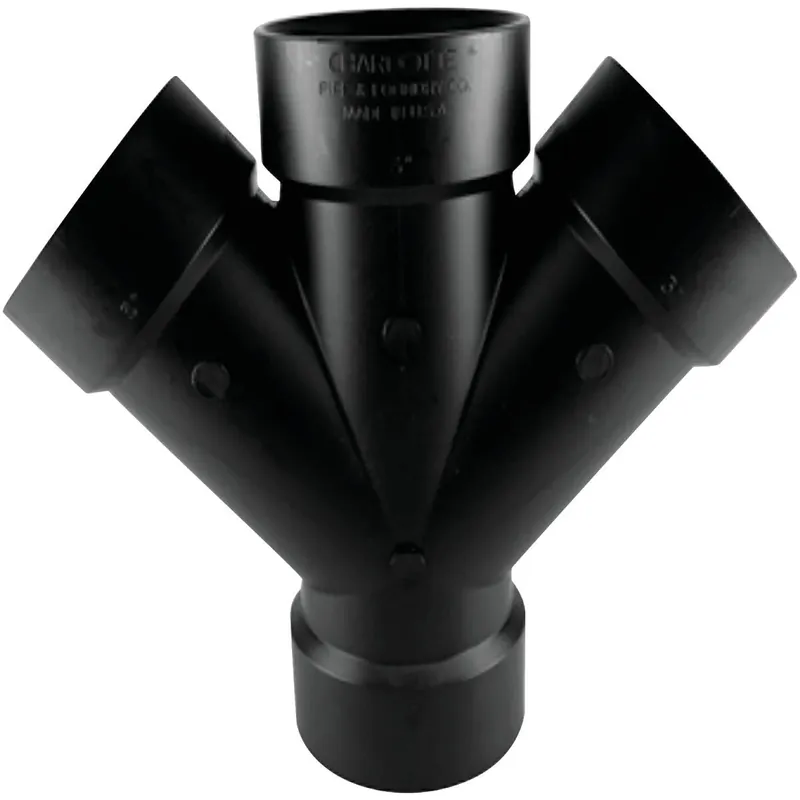 Charlotte Pipe ABS006110800HA 2 In. All Hub Double ABS Wye