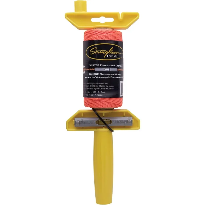 Stringliner 24106 LevelWiz 270 Ft. Fluorescent Orange Twisted Nylon Mason Line Reel
