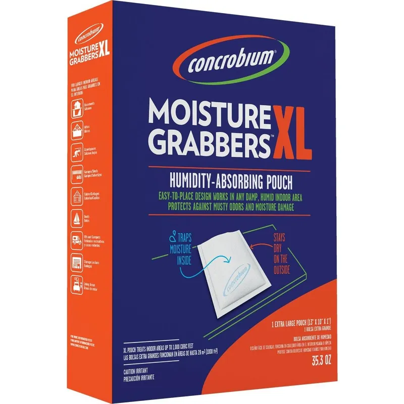 Concrobium 7651353 Moisture Grabbers 35.3 Oz XL Humidity Absorbing Pouch