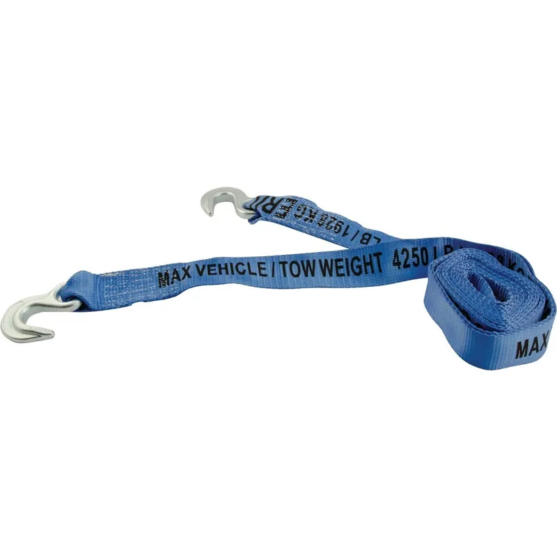 Erickson 09200 Polyester Tow Strap with Hooks 2 In. x 15 Ft. 4250 Lb.