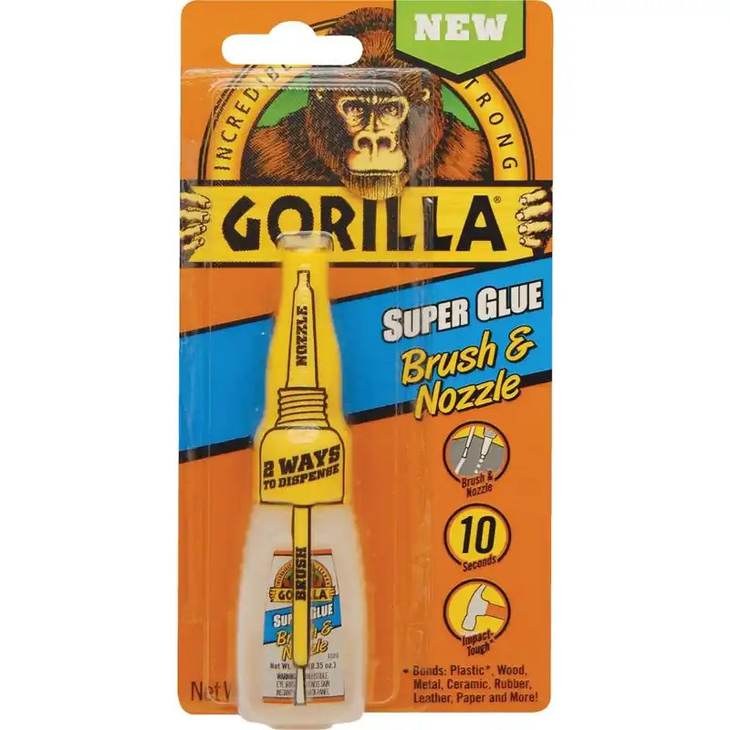 Gorilla Glue 7500102 Gorilla 0.42 Oz. Liquid Bottle Brush & Nozzle Super Glue