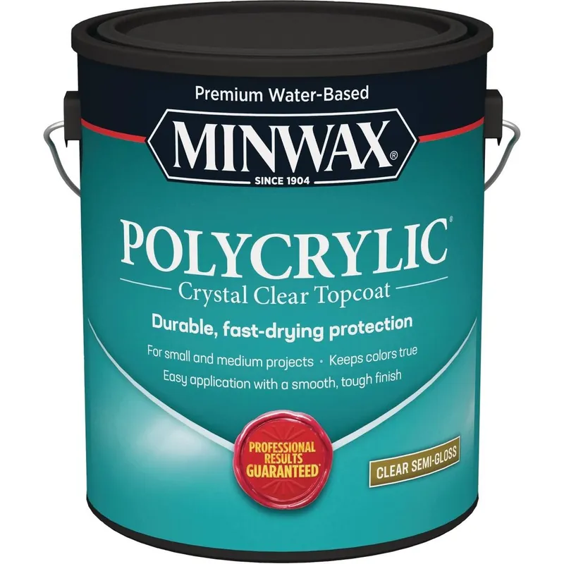 Minwax 14444000 Polycrylic 1 Gal. Semi-Gloss Water Based Protective Finish