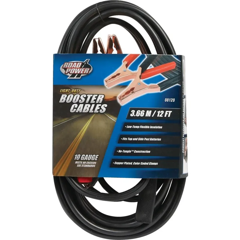 Road Power 81208808 12' 10 Gauge 200 Amp Booster Cable