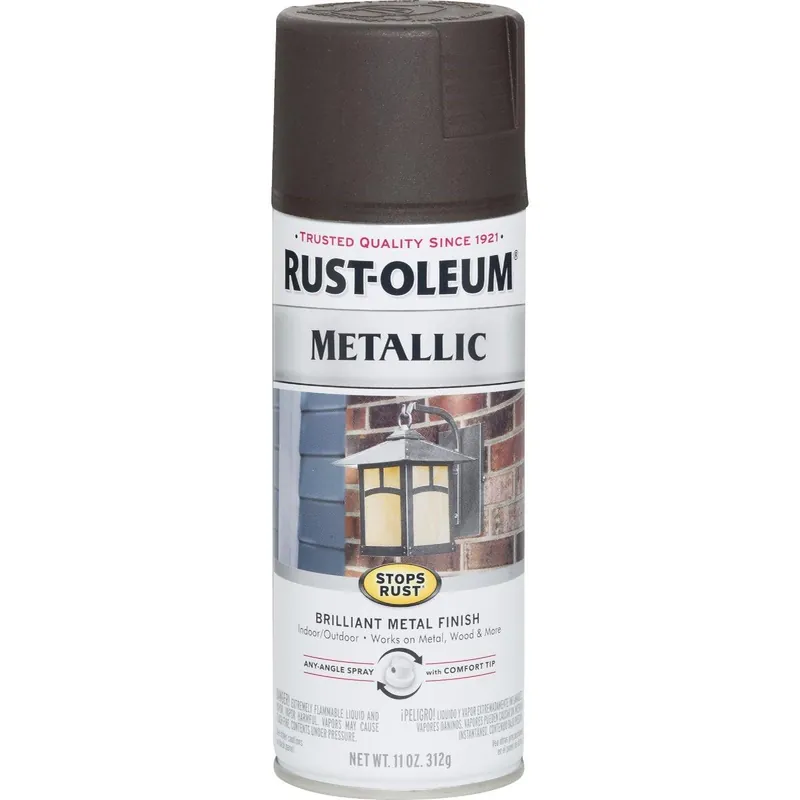 Rust-Oleum 248636 Stops Rust 11 Oz. Metallic Satin Spray Paint Oil Rubbed Bronze
