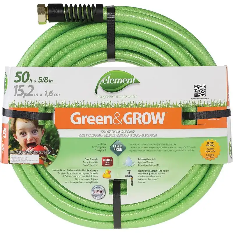 Element CELGG58050 Green & Grow 5/8 In. Dia. x 50 Ft. L. Drinking Water Safe Garden Hose