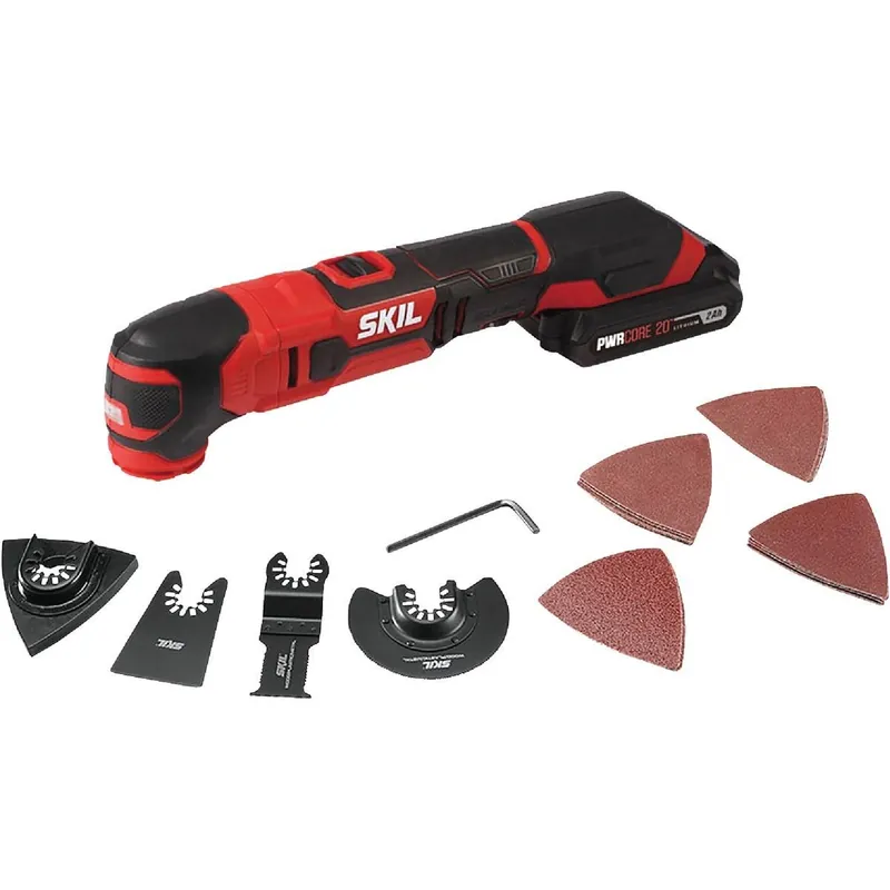 SKIL OS593002 PWRCore 20 Volt Lithium-Ion Cordless Oscillating Tool Kit