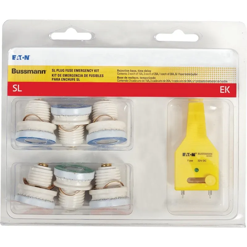 Bussmann SL-EK 15A to 30A 125V SL Plug Emergency Fuse Kit