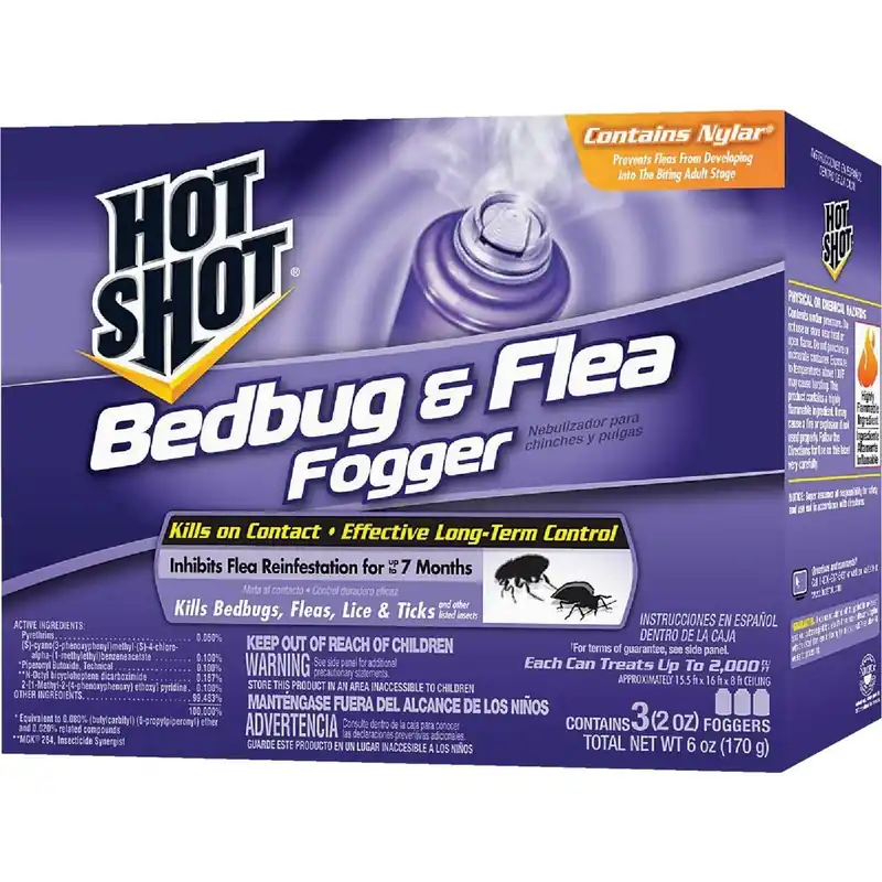 Hot Shot HG-95911 Flea & Bedbug Indoor Insect Fogger 2 Oz. (3-Pack)