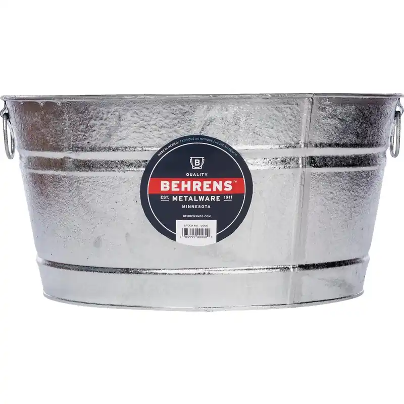 Behrens 0 9 Gal. Round Hot-Dipped Utility Tub